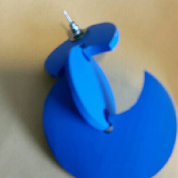 PureUnique Vintage Blue Earrings. O - Picture 3 of 5